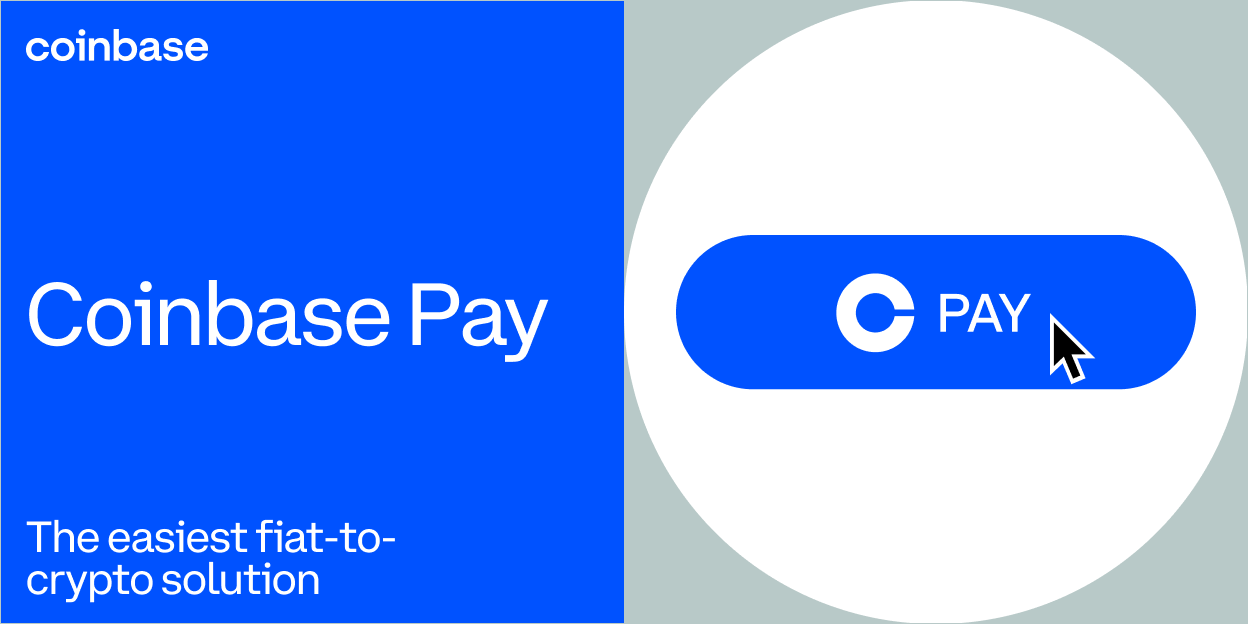 Coinbase Pay, the easiest way to purchase or transfer crypto, is now available for web3 developers