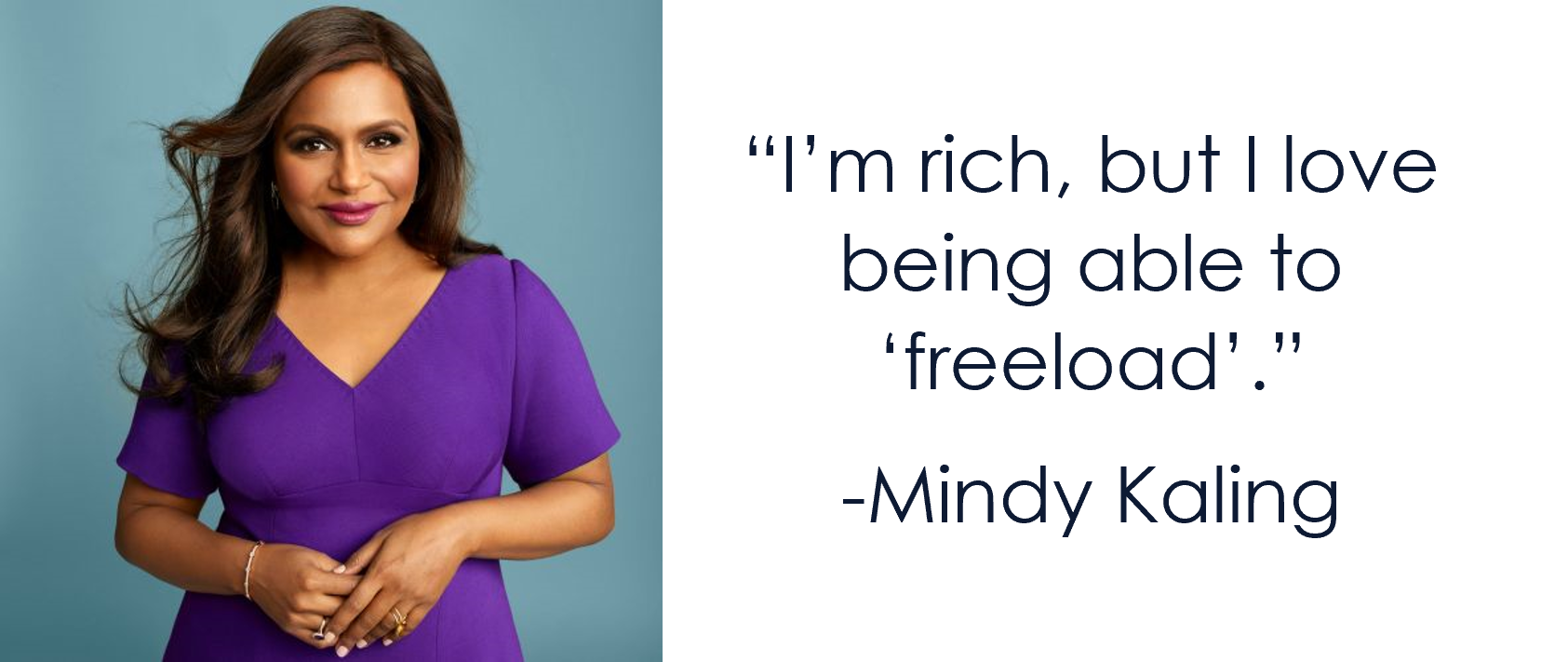 Portrait of Mindy Kaling & Quote