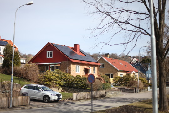 En villa med solceller i Mölndal