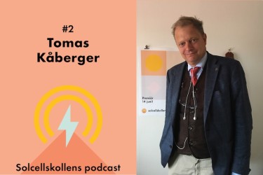 Tomas Kåberger, professor på Chalmers, och den andra gästen i Solcellskollens podcast