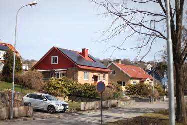 Villa med en solcellsanläggning på 7 kW i Mölndal