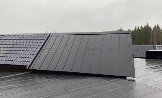 Solcellssystem från Roofit i RISE:s testanläggning i Borås
