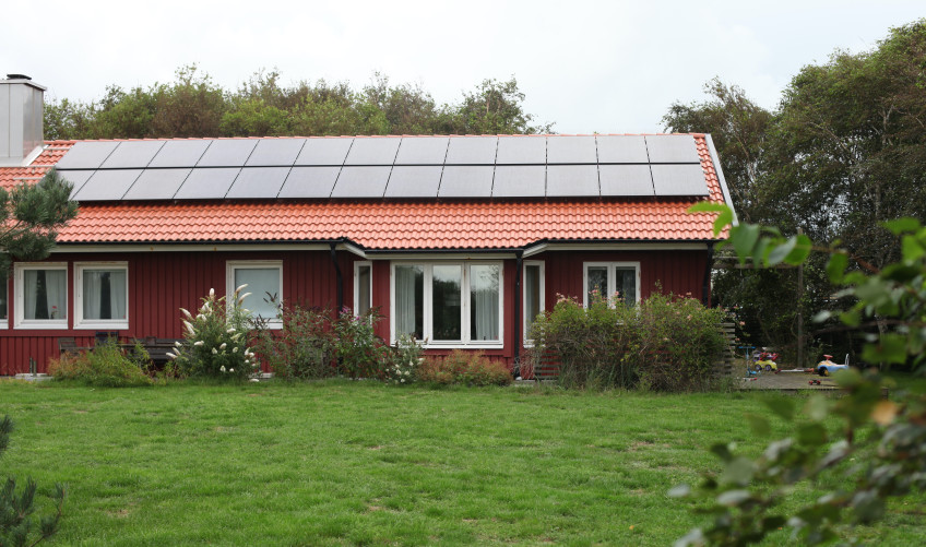 Villa med solceller i Mellbystrand
