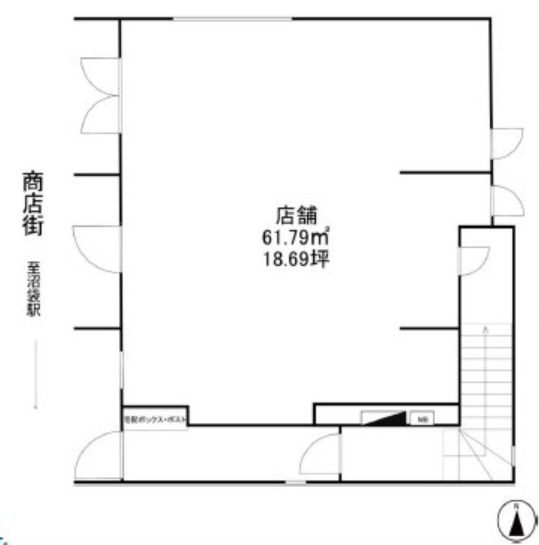 沼袋駅 徒歩5分（中野区沼袋2）の店舗物件【重飲食相談可】 - 画像2