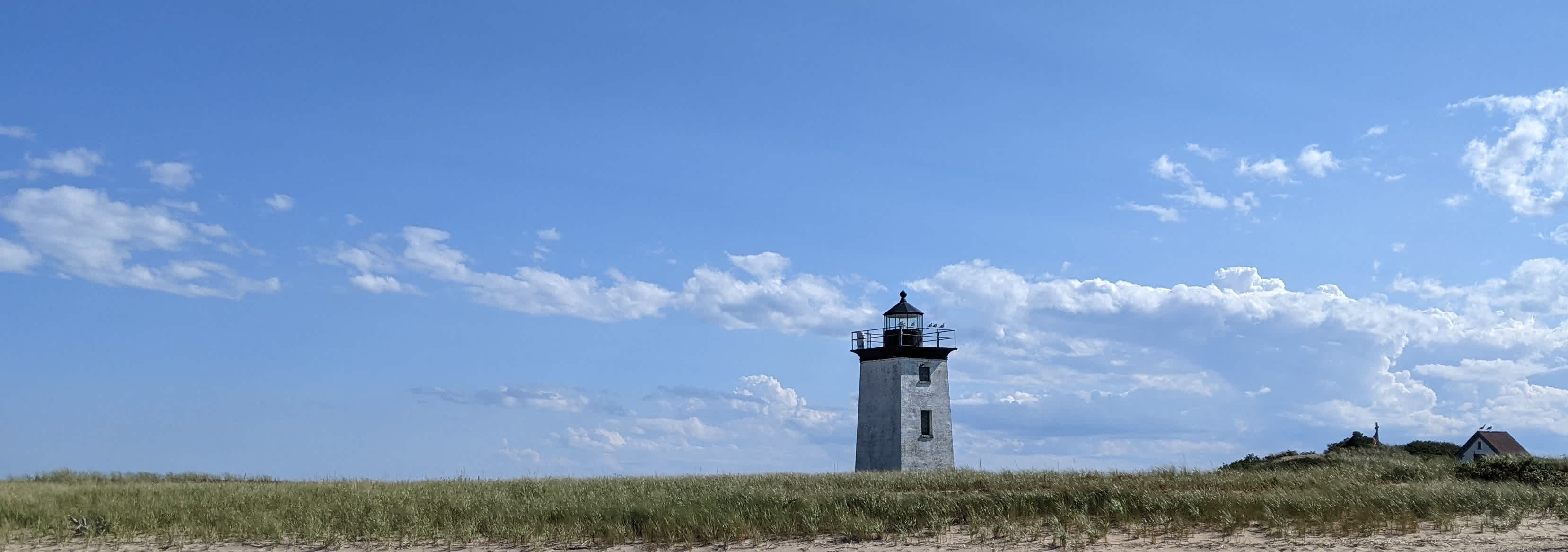 Long point lighthouse on a sunny day