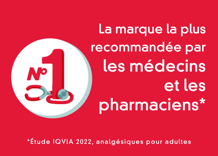 Tylenol est la marque de médicament contre la douleur et la fièvre la plus recommandée par les médecins