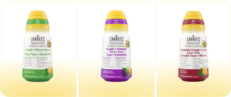 Un groupe de produits Zarbee's