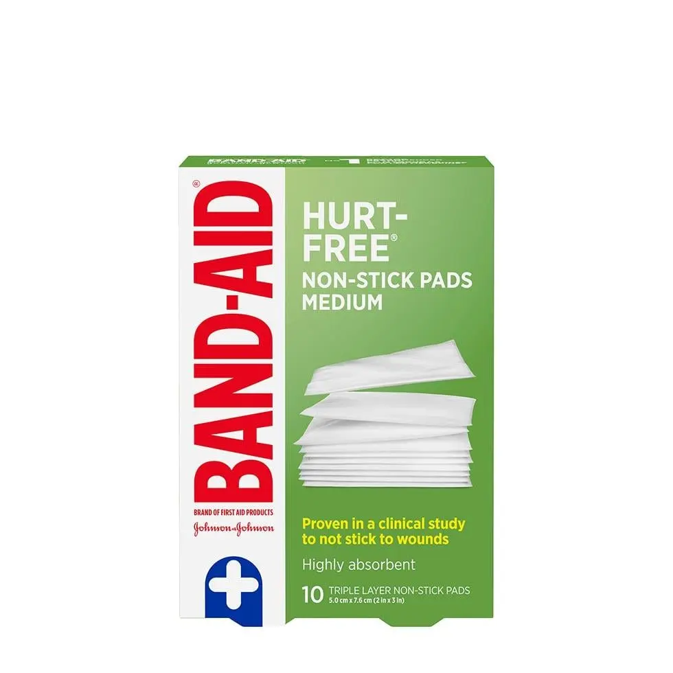 Band-Aid non stick medium pads pack of 10