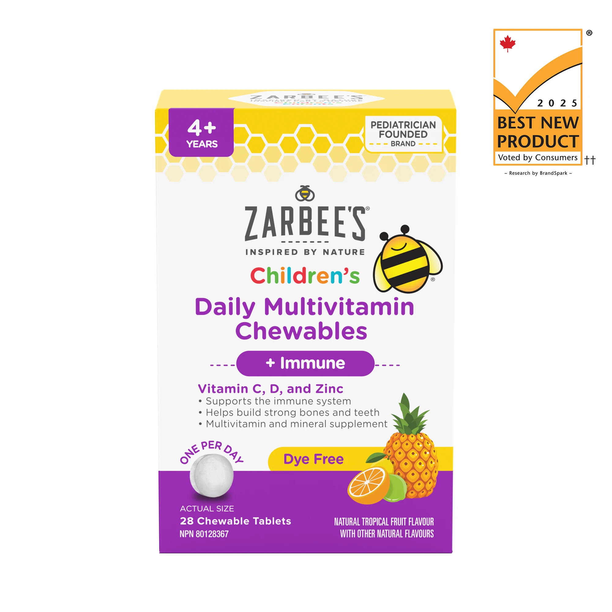 Zarbee’s Children's Daily Multivitamin Chewables + Immune, 2025 Best New Product