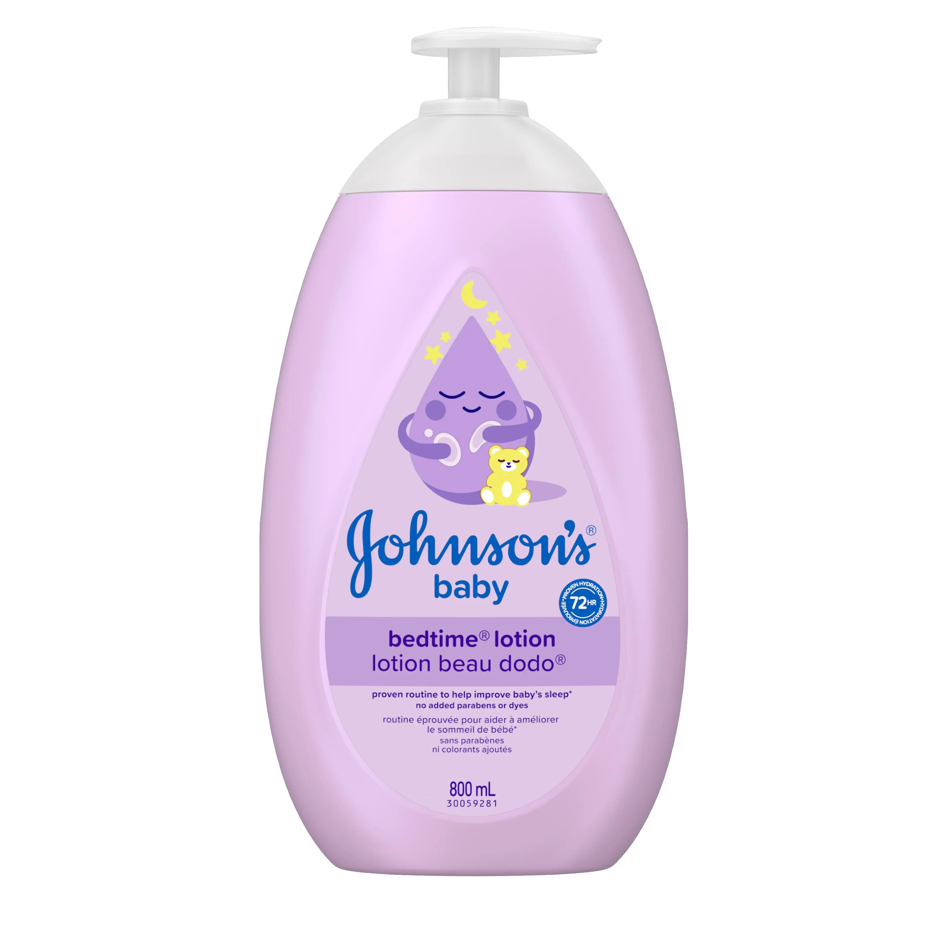 Front shot of JOHNSON'S® BEDTIME® Lotion, 800mL bottle