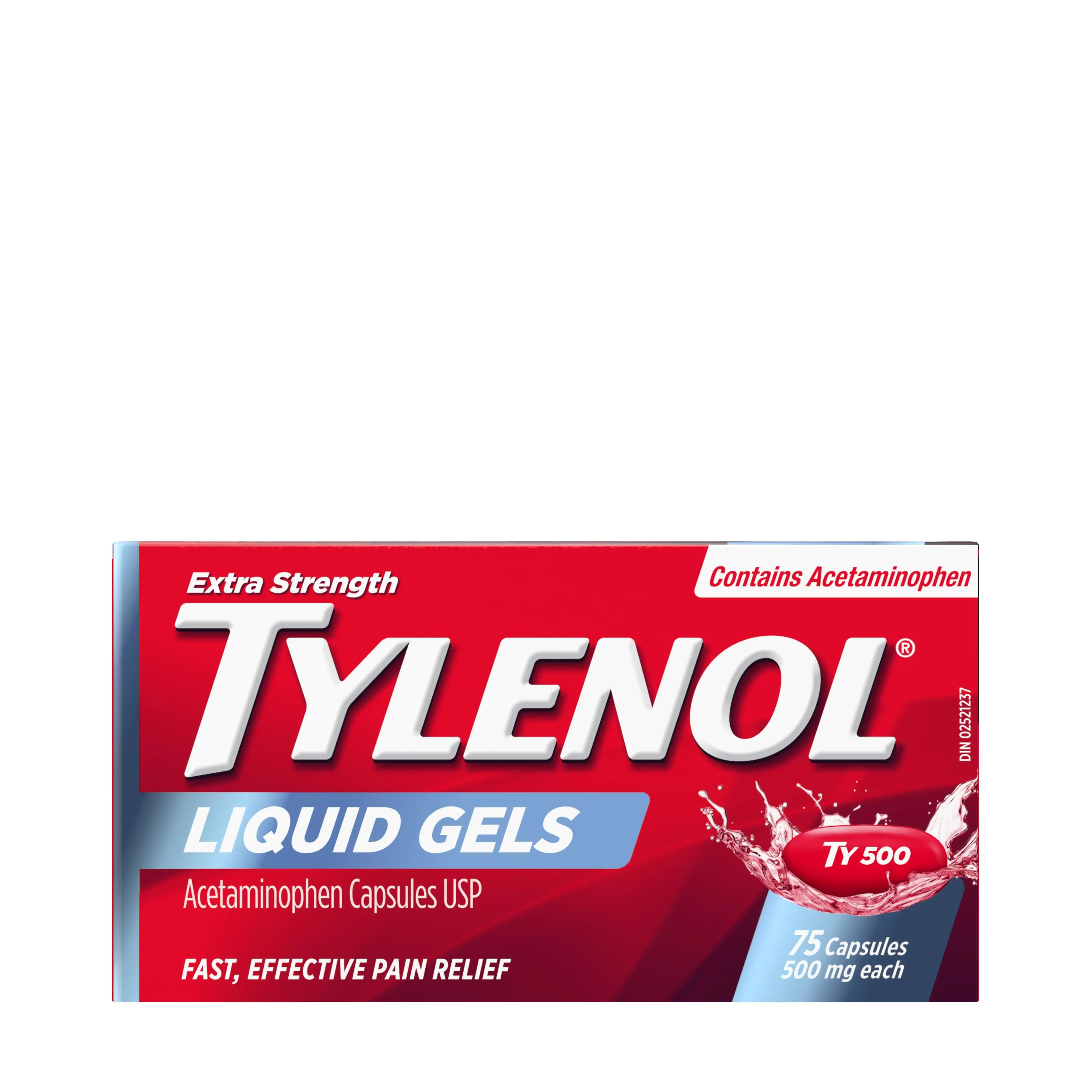 front shot of Tylenol® Extra Strength Liquid Gels, 75ct bottle