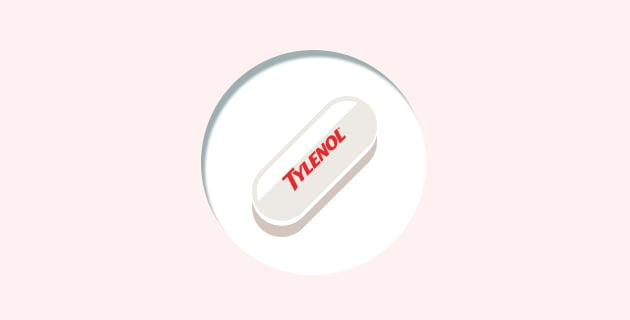 A white Tylenol pill