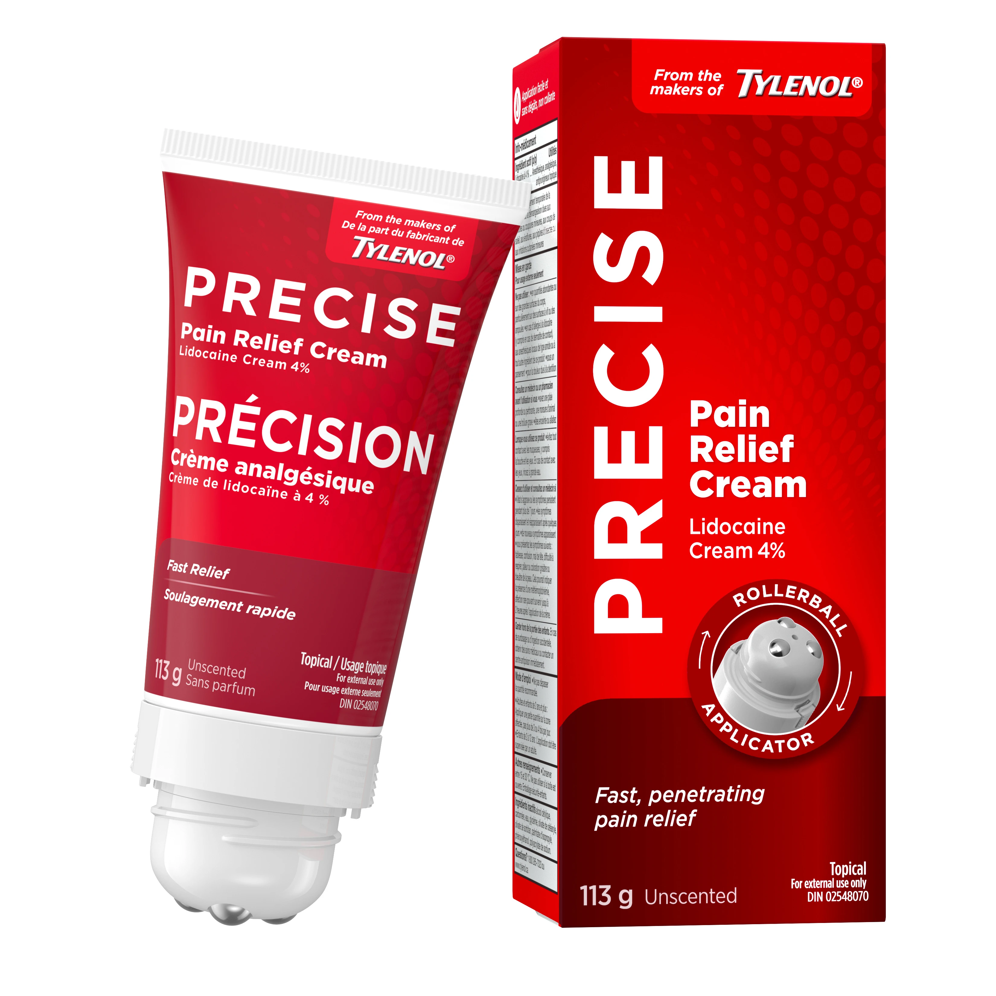 Precise Pain Relief Cream  From the makers of TYLENOL
