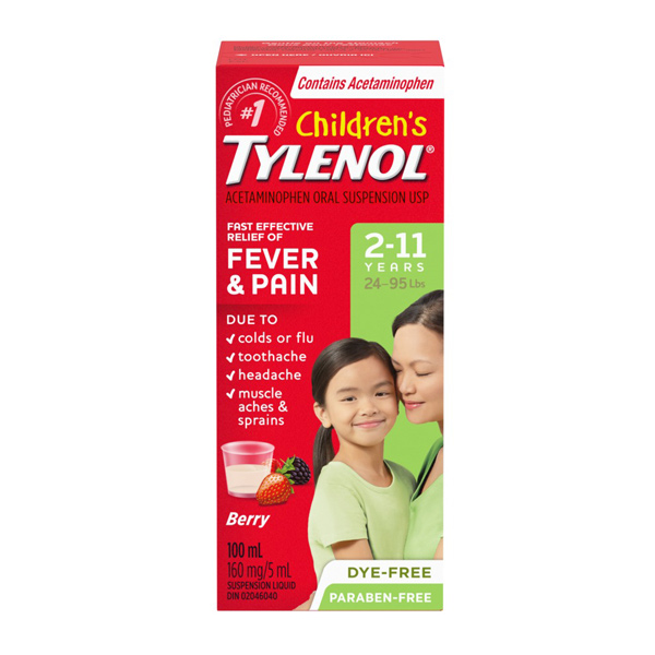 Children's TYLENOL® Fever & Pain, Berry, 100ml