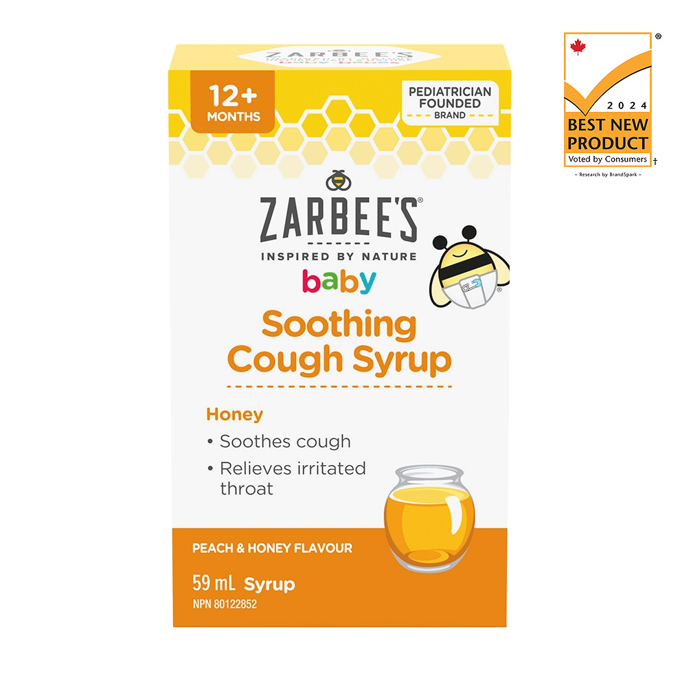 Zarbee’s® Baby Soothing Cough Syrup for 12+ months, 59mL, 2024 Best New Product Award Winner.