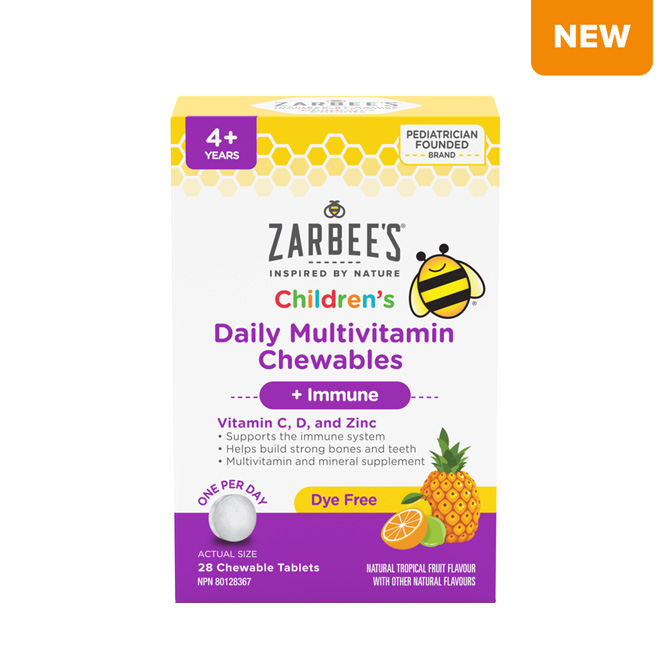 Zarbee’s Children's Daily Multivitamin Chewables + Immune, 28 counts