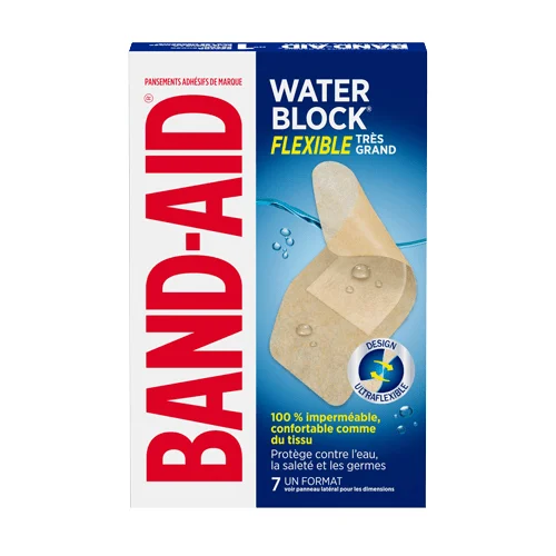 Boîte de 7 pansements BAND-AID® WATER BLOCK FLEX®, Très grands, Un format