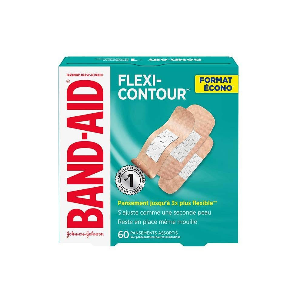 emballage écono de 60 pansements band-aid flexi-contour