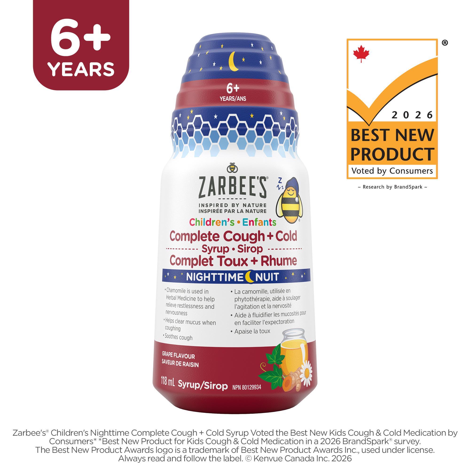 Zarbee’s® Children’s Nighttime Complete Cough + Cold Syrup