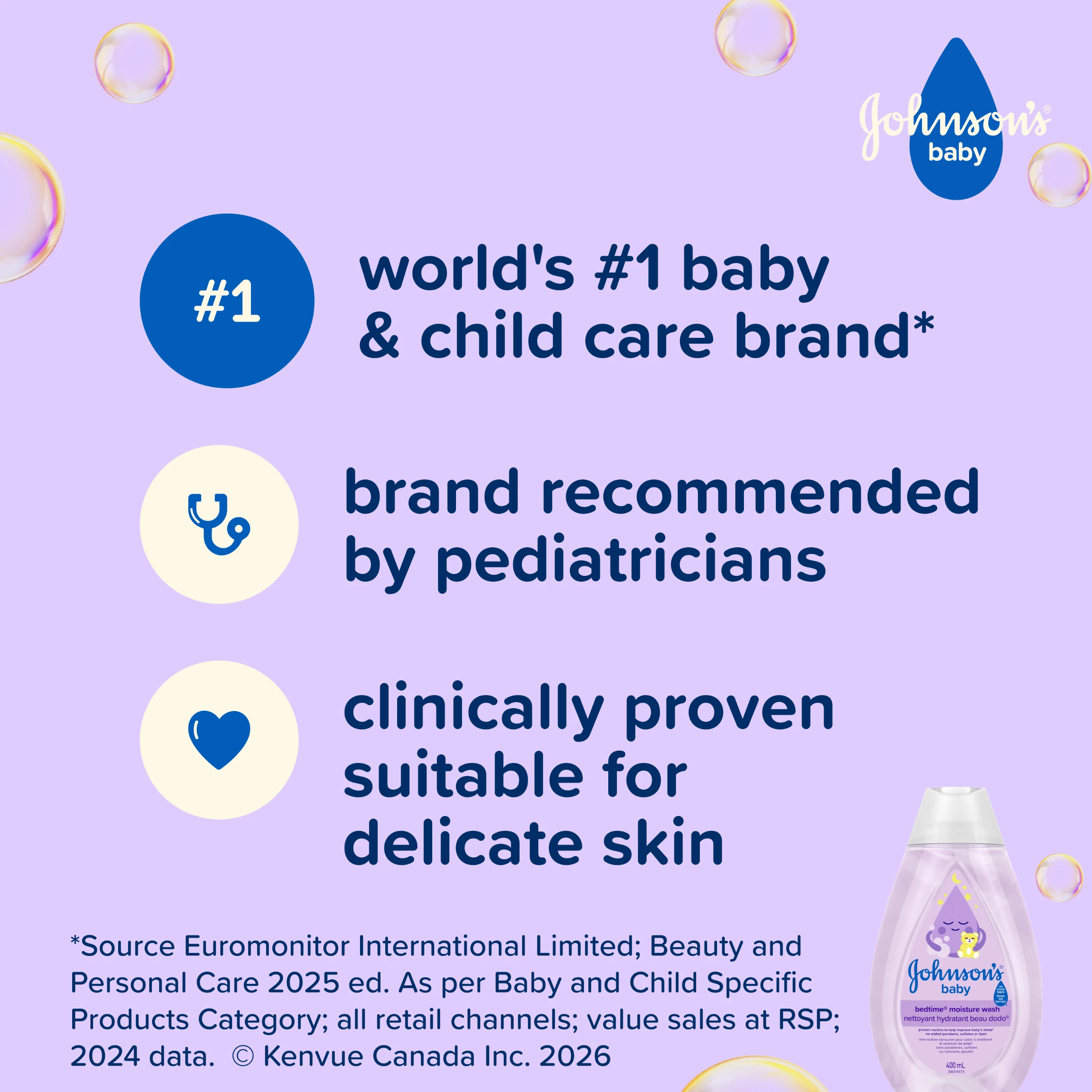 JOHNSON’S® BEDTIME® Moisture Wash - Image 3 - Johnson's Baby 