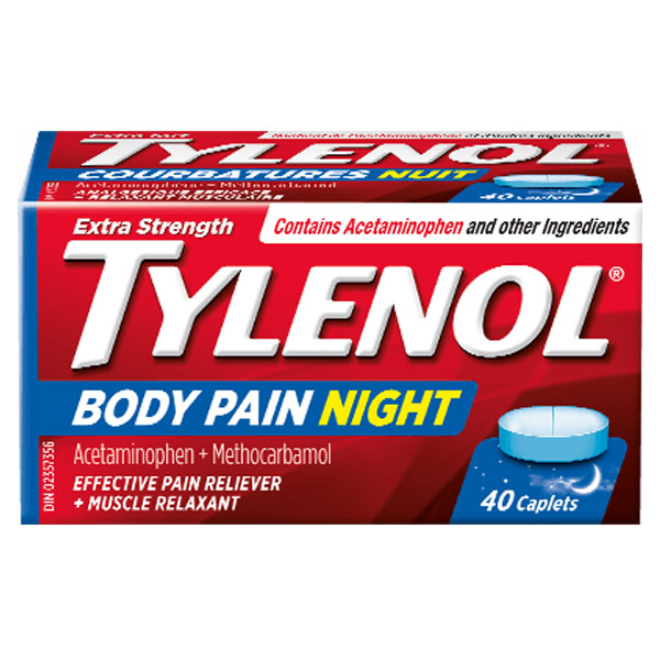 Extra Strength TYLENOL® Body Pain Nighttime, 40 tablets