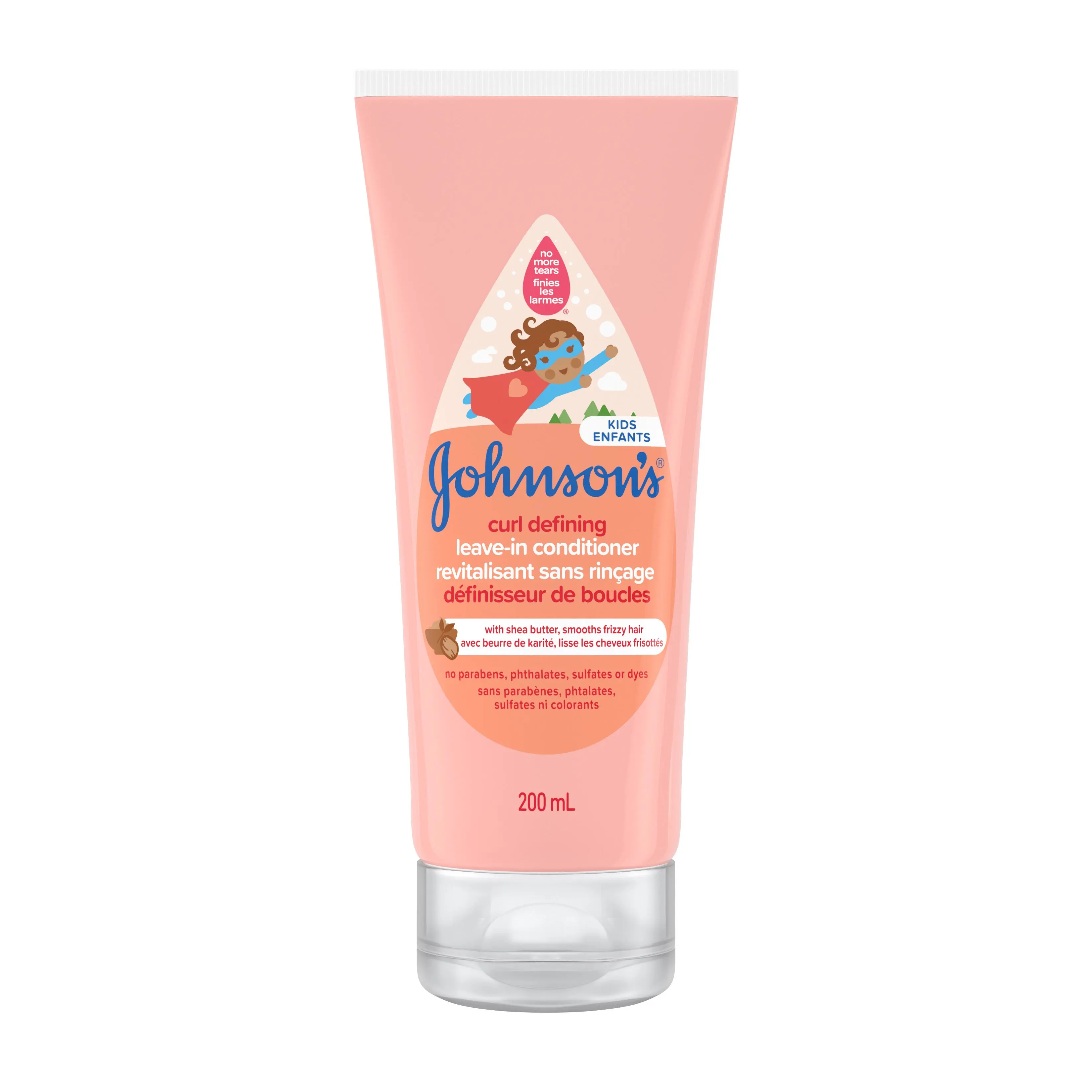 Front shot of Johnson’s® Kids Curl Defining  Leave-In Conditioner, 200mL bottle
