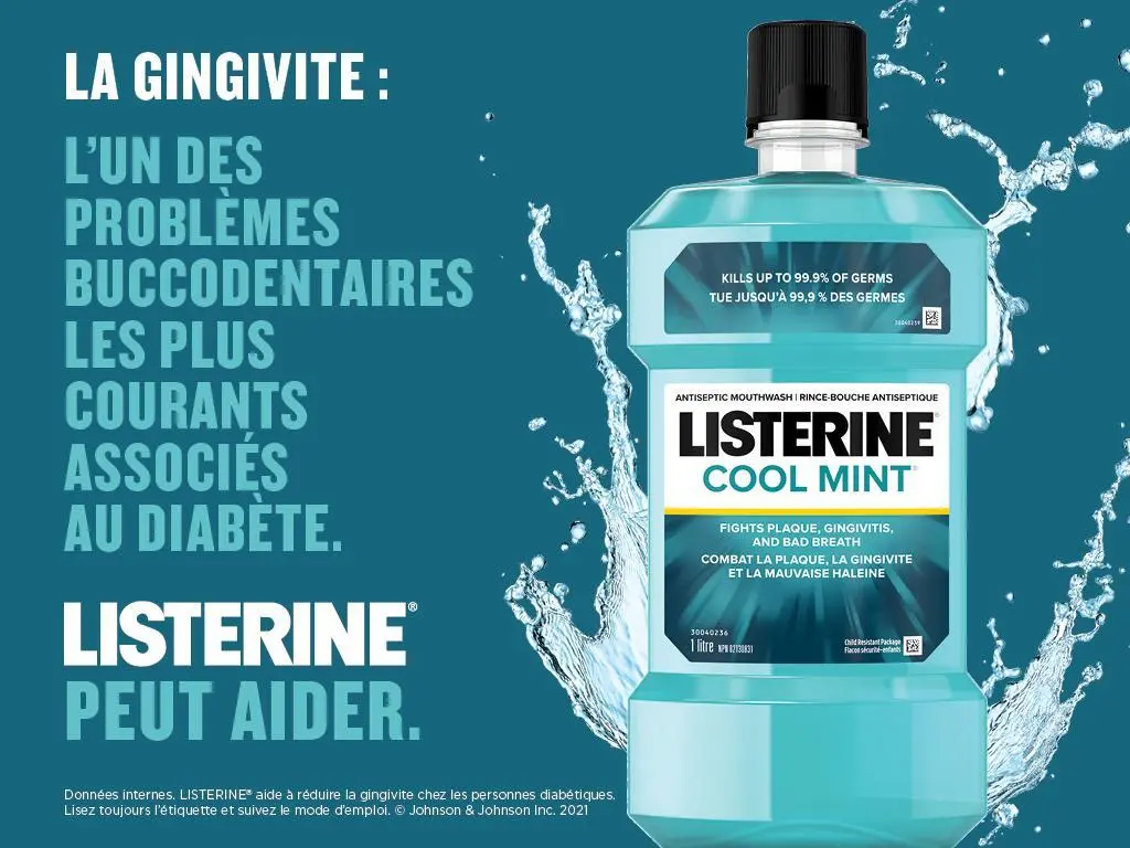 LA GINGIVITE : L’UN DES PROBLÈMES BUCCODENTAIRES LES PLUS COURANTS ASSOCIÉS AU DIABÈTE. LISTERINE® PEUT AIDER.