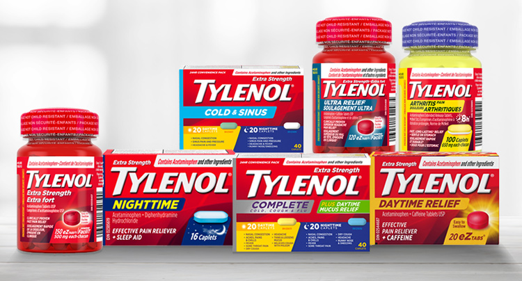 Tylenol adult products for pain, cough, cold & flu relief