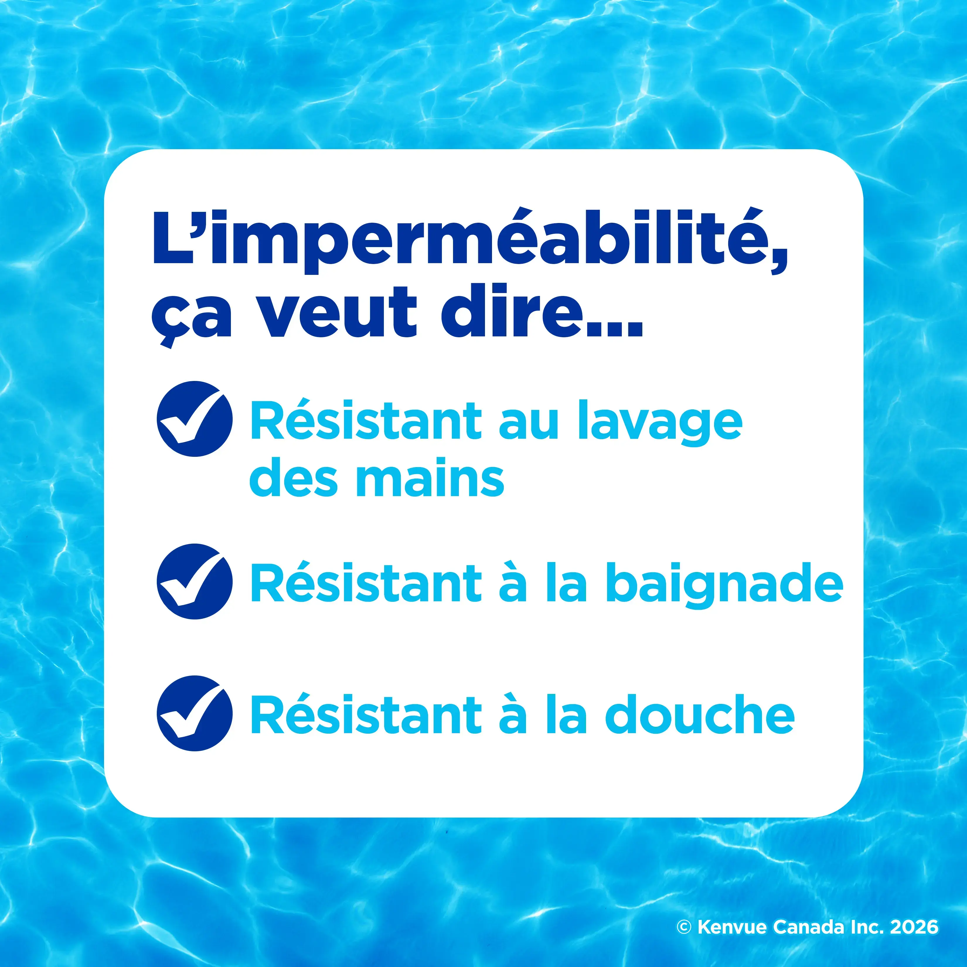 Pansements transparents imperméables de marque BAND-AID®, réguliers, 20 unités