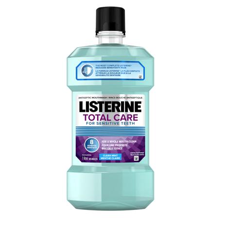 Rince-bouche antiseptique Listerine Total Care pour dents sensibles