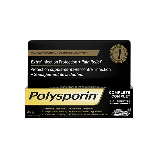 boîte d'onguent polysporin complet