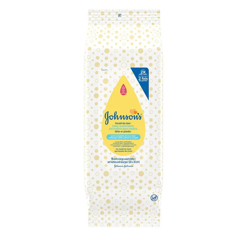 Serviettes nettoyantes pour bébés JOHNSON’S® TÊTE-O-PIEDS®