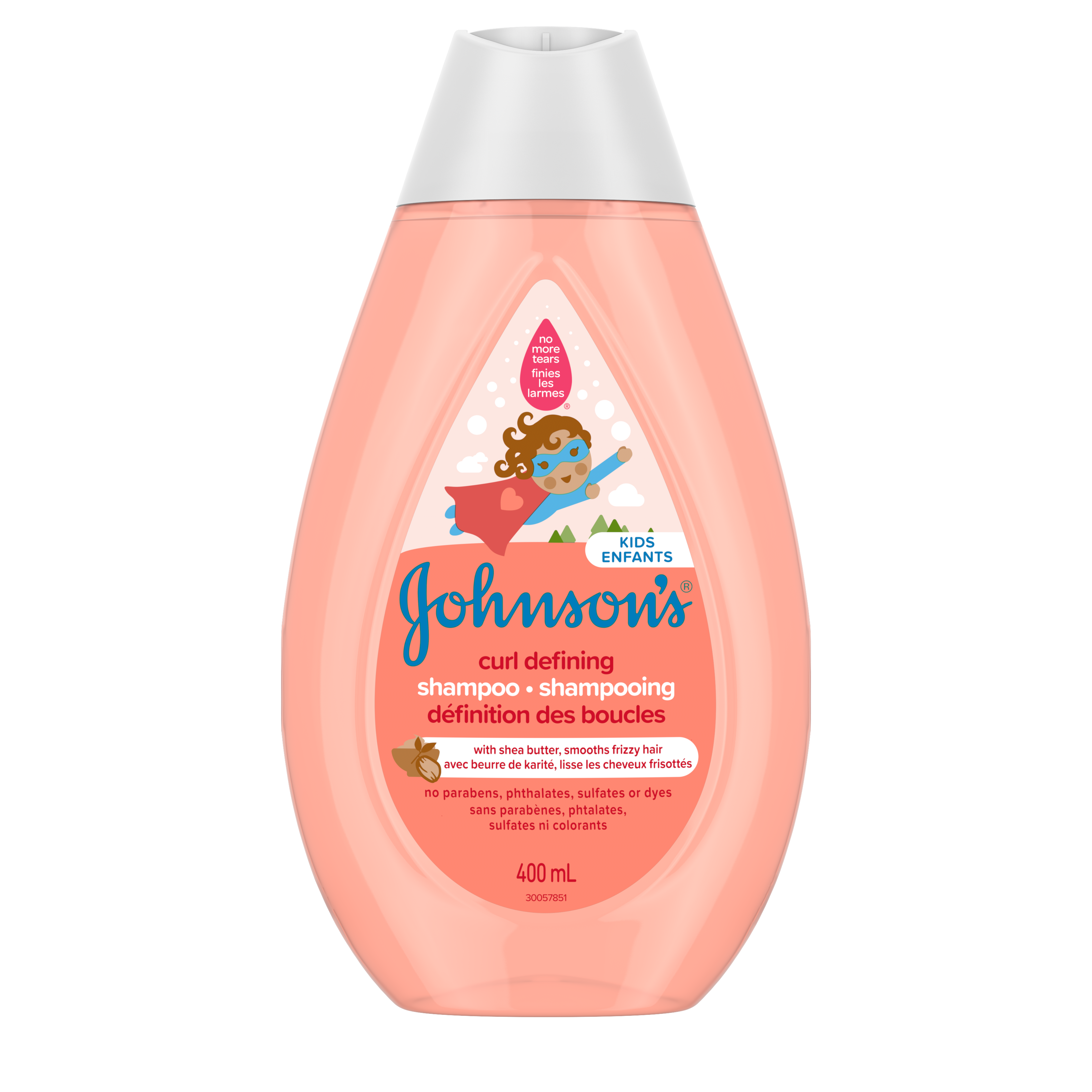 Front shot of Johnson’s® Kids Curl Defining Shampoo, 400 mL