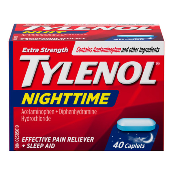 Extra Strength TYLENOL® Nighttime, 40 caplets