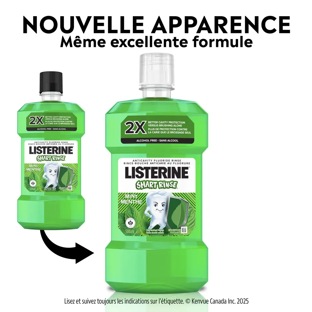Rince-bouche Listerine's Smart Rinse pour enfants Menthe