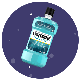 Listerine recommends using Nightly Reset before bed and in the morning