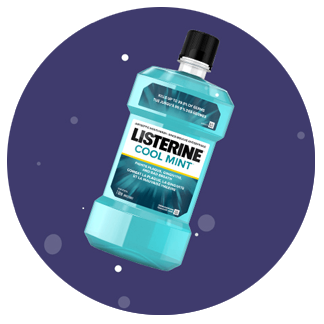 Listerine recommends using Nightly Reset before bed and in the morning