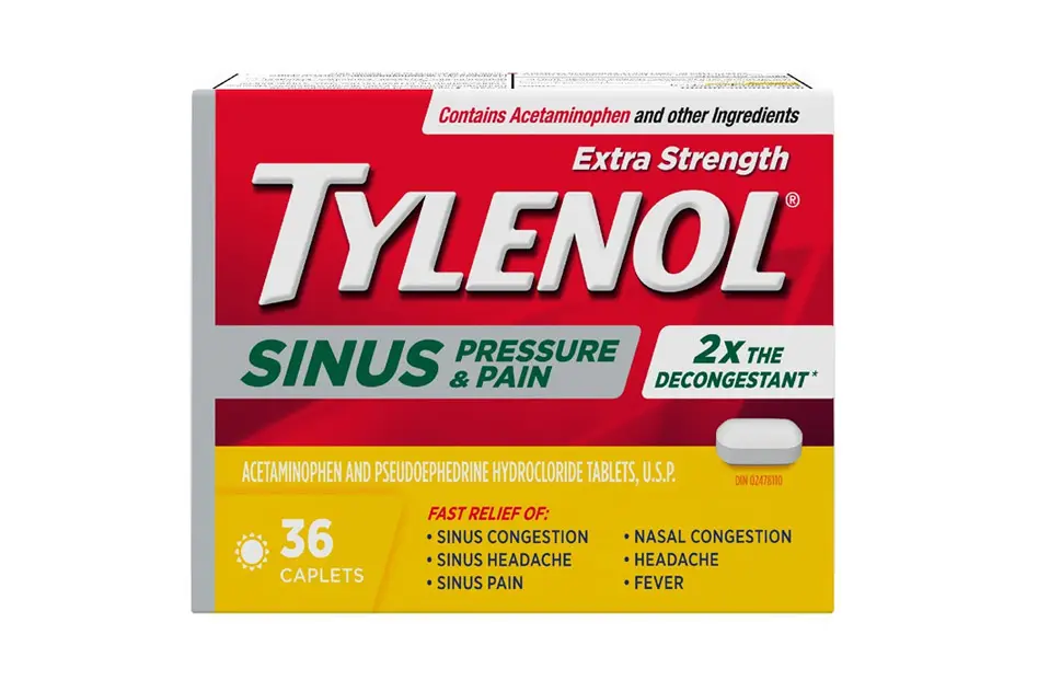 A Packet of Extra Strength Tylenol® Sinus Pressure and Pain, 36 Caplets