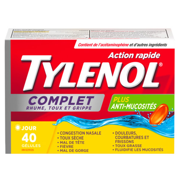 Action Rapide TYLENOL® Complet Rhume, Toux et Grippe