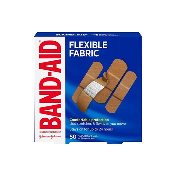 Band-Aid Flexible fabric bandages in 50 assorted sizes