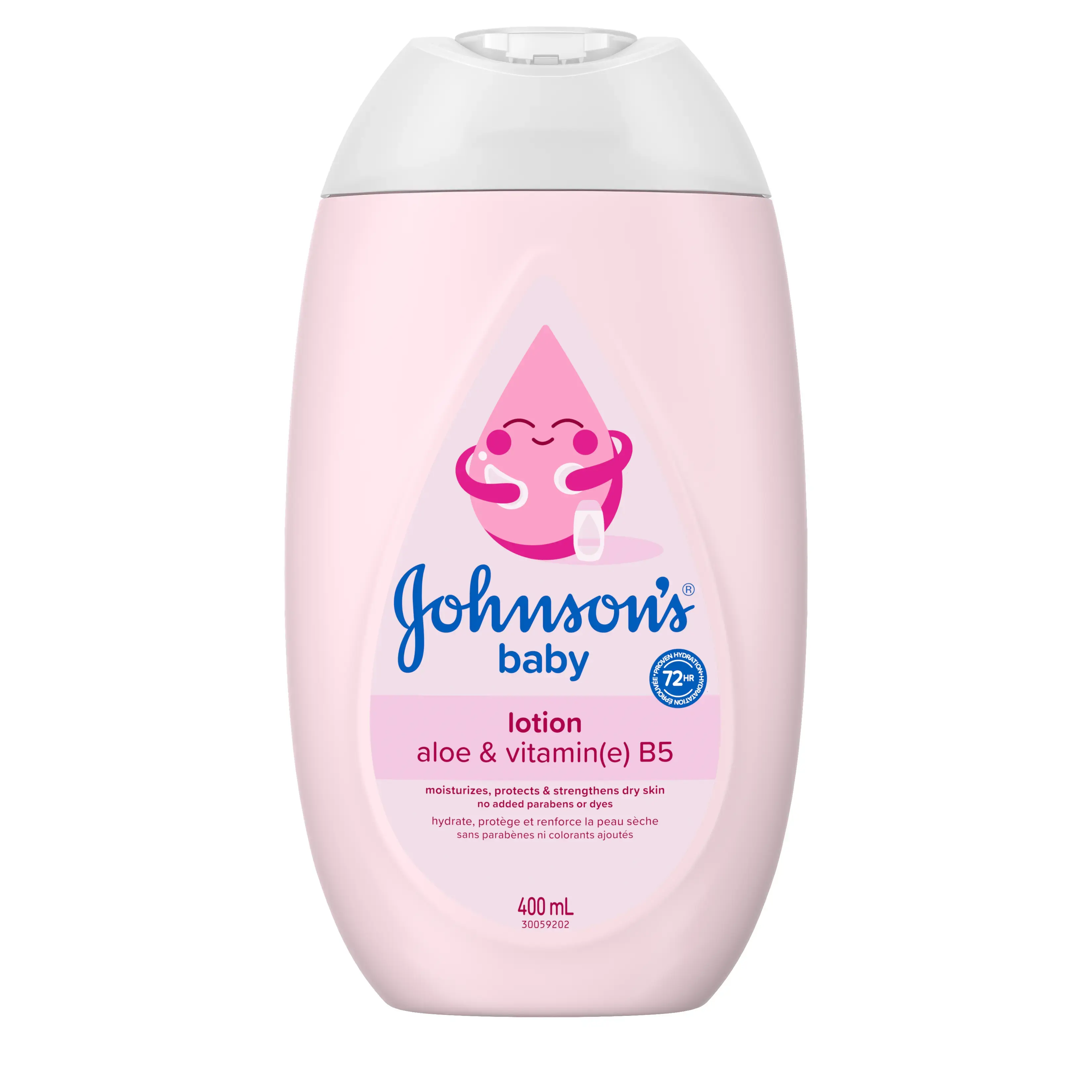 Front shot of JOHNSON'S® Baby Lotion, 400mL bottle 