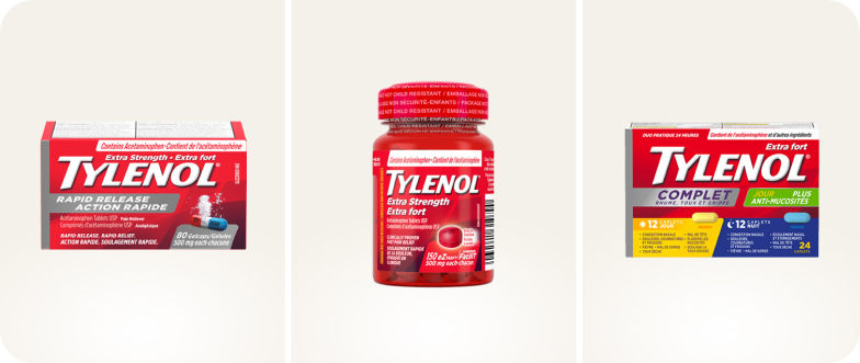 Un groupe de produits Tylenol