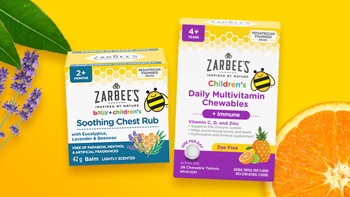 Zarbee's Baby + Children's Soothing Chest Rub and Zarbee's Children's Daily Multivitamin Chewables + Immune