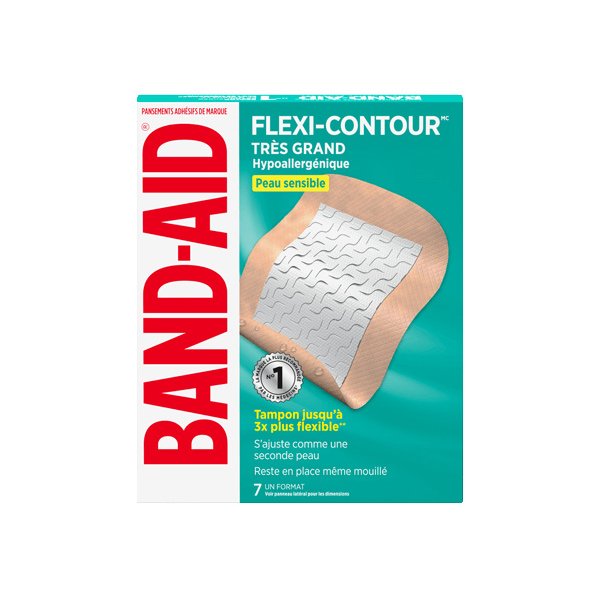 Pansements BAND-AID ® FLEXI-CONTOURMC, très grands, sèchent rapidement