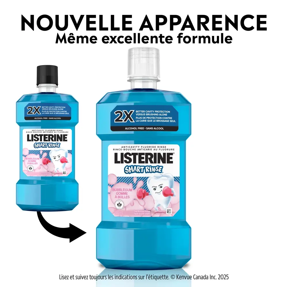 Rince-bouche Listerine's Smart Rinse pour enfants Gomme balloune