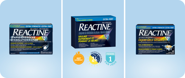 Un groupe de produits Reactine