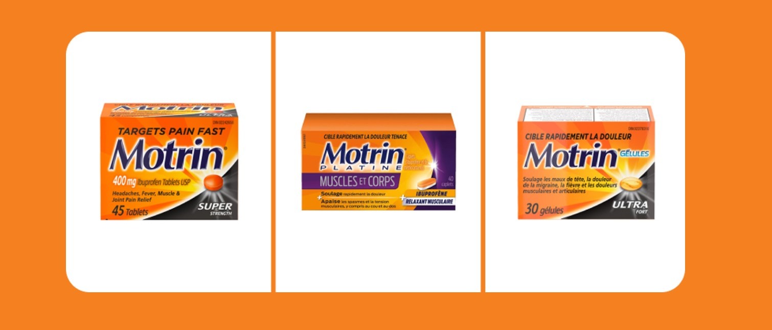 Un groupe de produits Motrin