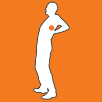 Upper back pain icon