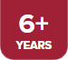 6+ Years red badge