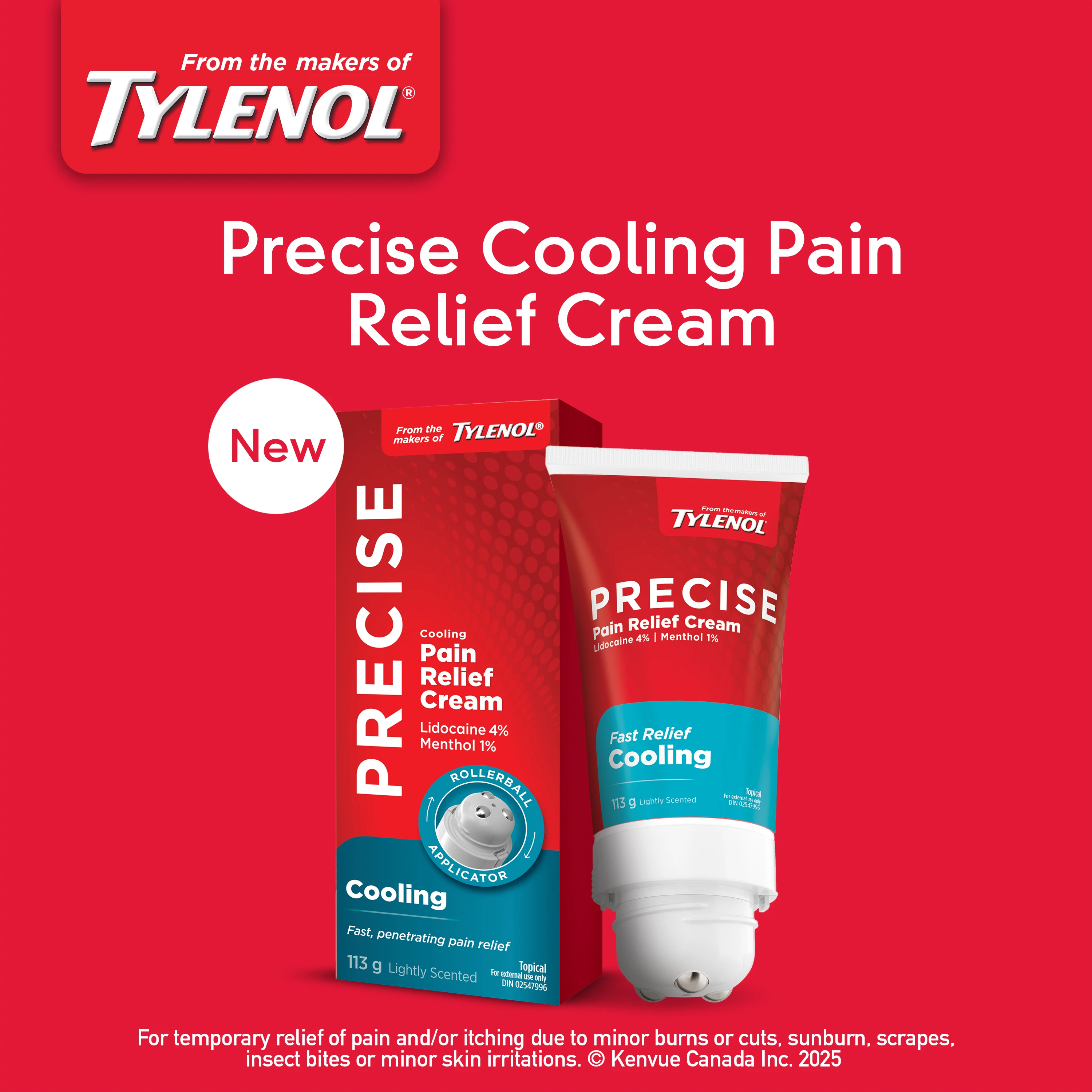 Precise Cooling Pain Relief Cream From the makers of TYLENOL"
